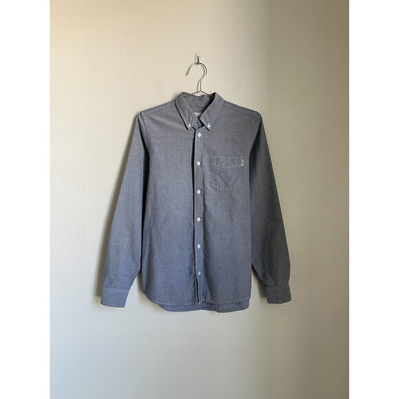 Carhartt Work In Progress Long Sleeve Button Down Pocket Shirt Blue Size SMALL - Picture 1 of 7